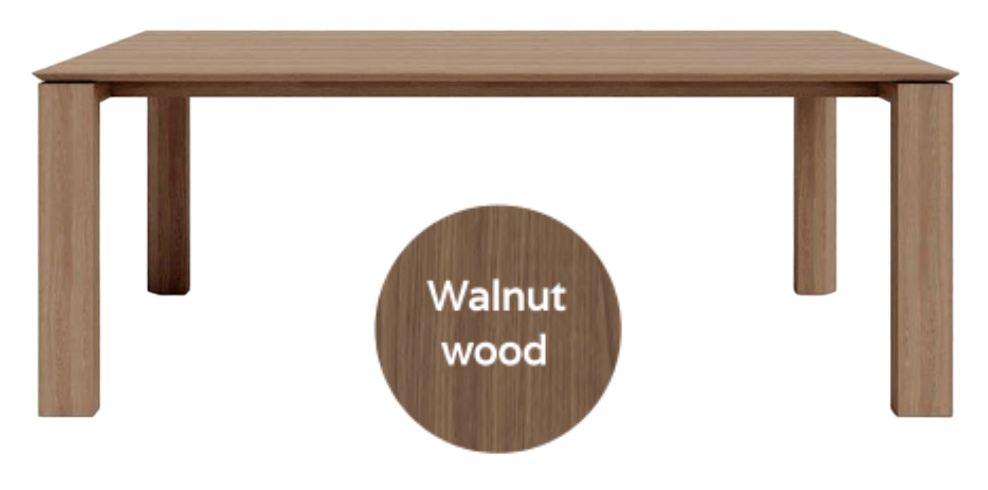 Dining table EDGE 180x90 walnut